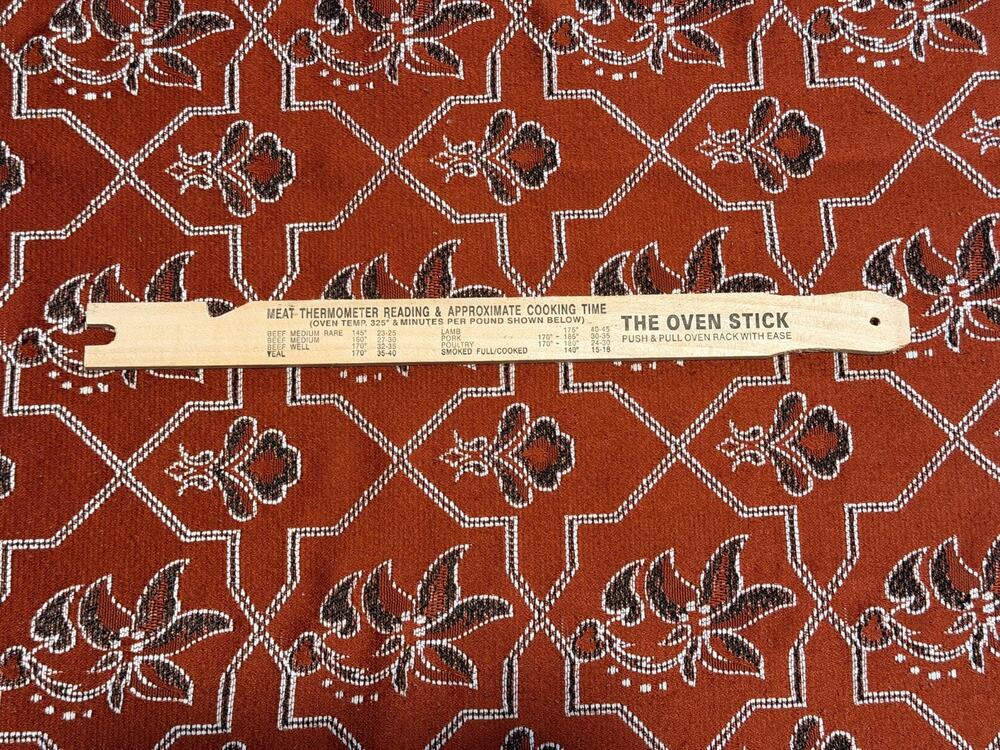 VTG OVEN STICK Rack Push Pull Self McNeilly Measuring ADVERTISING Ruler